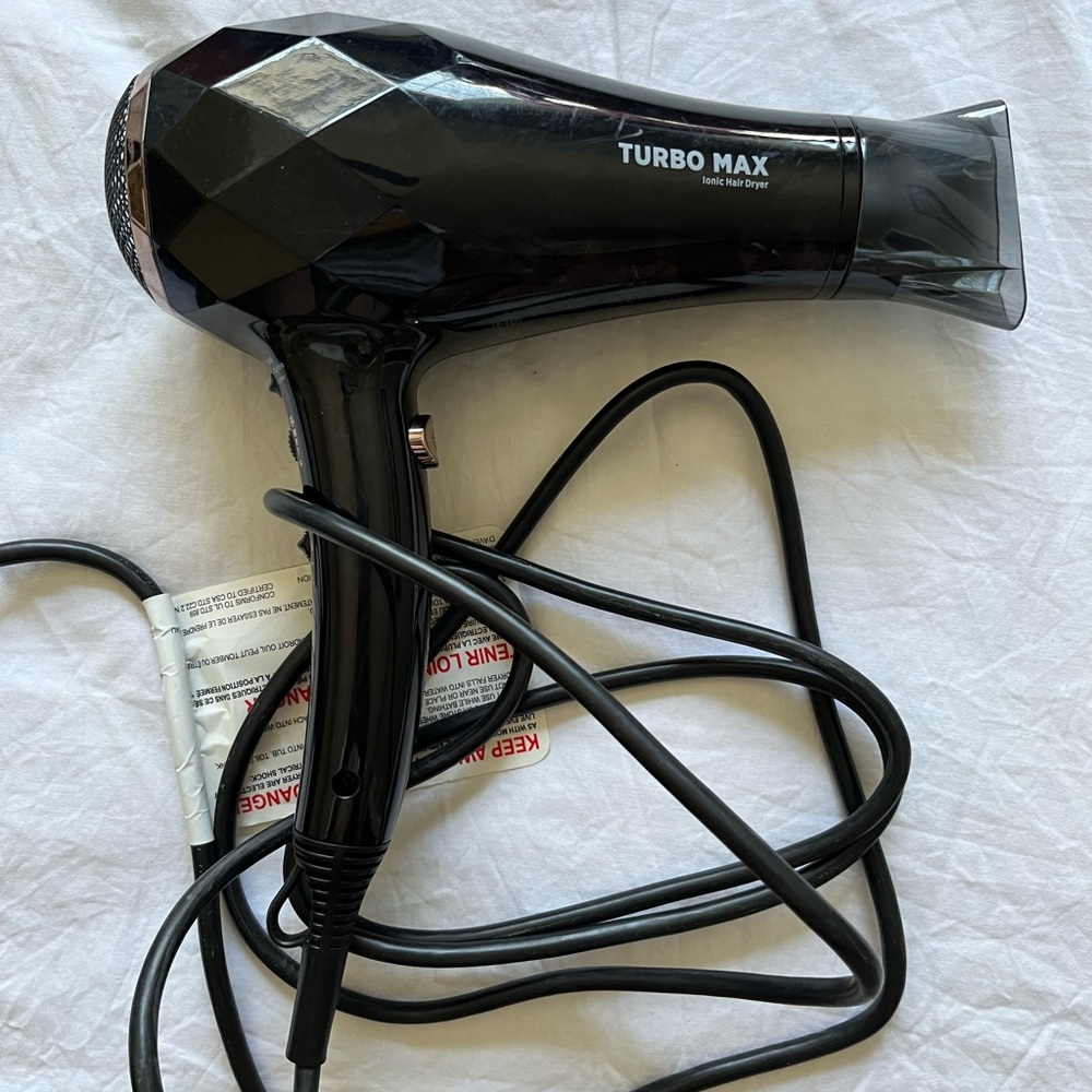 Black Turbo Hair Dryer Professional Tool